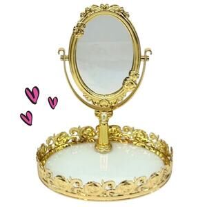 Disney x Bath & Bodyworks Belle Gold Rose Princess Makeup Mirror